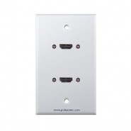 Placa Tapa doble pigtail HDMI 4k en ABS
